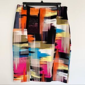 Cupio Multi-Colored Contemporary Pencil Skirt NWT